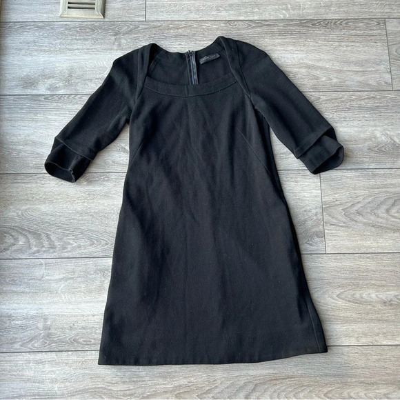 Bruuns Bazaar Black Wool Blend A Line Dress Made in Poland - Picture 4 of 16